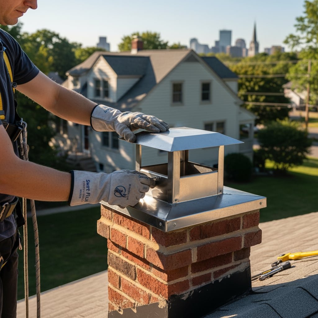 Boston Chimney Cap Installation